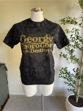 George Thorogood & The Destroyers Black Graphic Scull Concert Tee